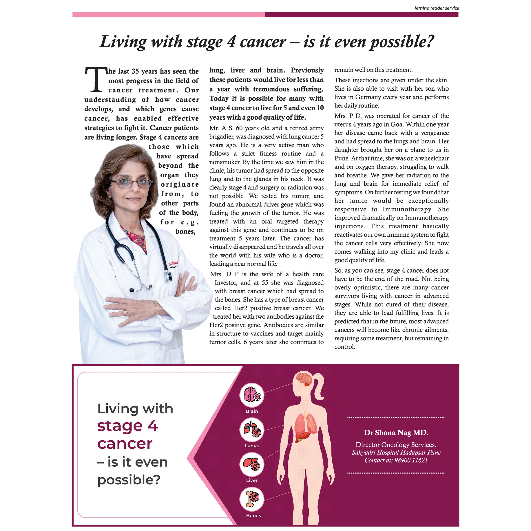 Living with stage 4 cancer